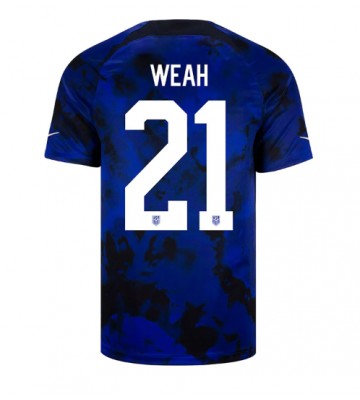 Maillot de foot États-Unis Timothy Weah #21 Extérieur Monde 2022 Manches Courte
